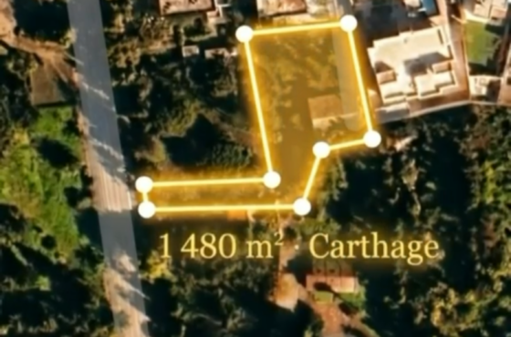 Terrain d’exception à vendre à Carthage – 1480 m²